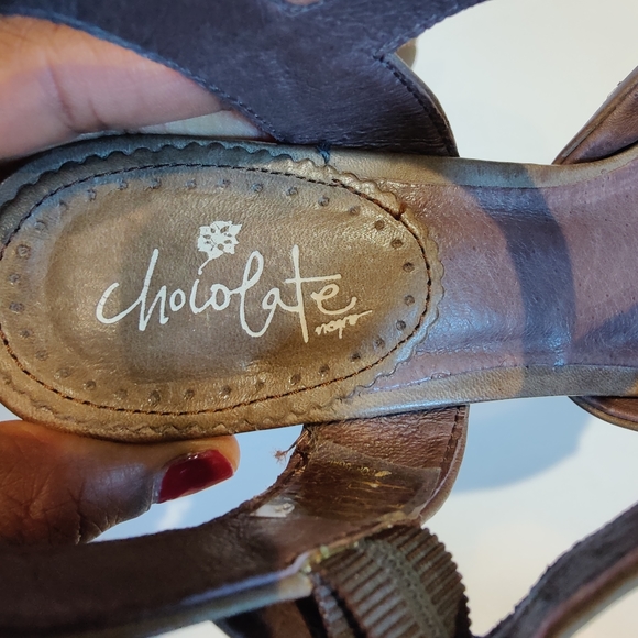 Chocolate Negro Leather Heels - Picture 8 of 8